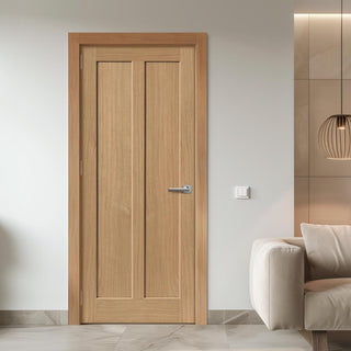 Image: EasiKit Internal Door and Frame Kit - J B Kind Oak Shaker Eiger Internal Door