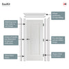 EasiKit Internal Door and Frame Kit - Eindhoven 1 Panel Internal Door - White Primed