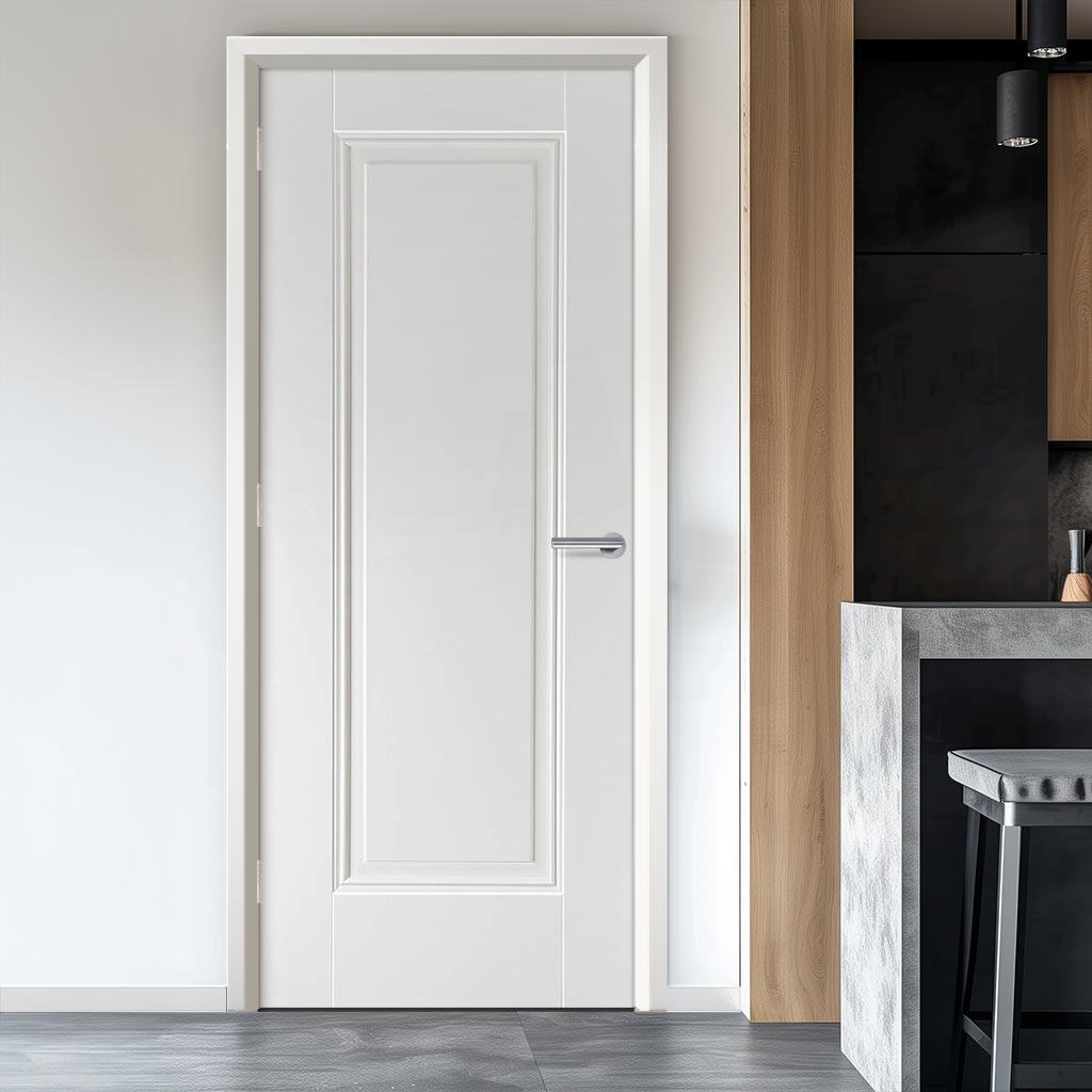 EasiKit Internal Door and Frame Kit - Eindhoven 1 Panel Internal Door - White Primed