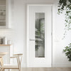 EasiKit Internal Door and Frame Kit - Eindhoven 1 Pane Internal Door - Clear Glass - White Primed