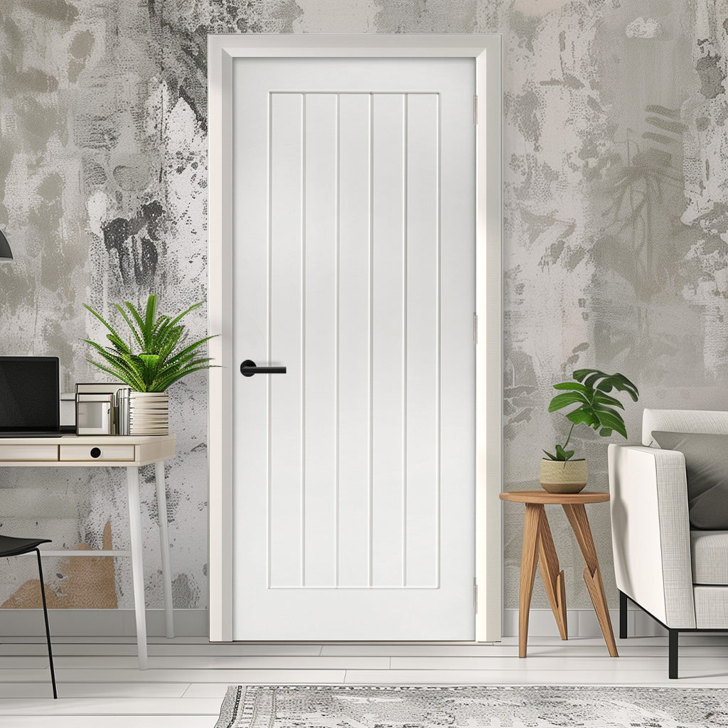 EasiKit Internal Door and Frame Kit - Ely White Primed Internal Door