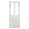 EasiKit Internal Door and Frame Kit - Eton White Primed Victorian Shaker Internal Door - Clear Glass