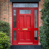 Exterior Victorian Nightingale 1L 4P Door with Two Sidelights & Transom - Customisable: Size, Colour, Glass and Sidelight Options