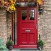 Exterior Victorian Arran 2L 3P Front Door with Single Sidelight and Transom - Customisable: Size, Colour, Glass and Sidelight Options