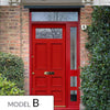 Exterior Victorian Bronte 1L 6P Front Door with Single Sidelight and Transom - Customisable: Size, Colour, Glass and Sidelight Options