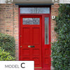 Exterior Victorian Bronte 1L 6P Front Door with Single Sidelight and Transom - Customisable: Size, Colour, Glass and Sidelight Options