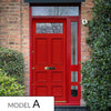 Exterior Victorian Bronte 1L 6P Front Door with Single Sidelight and Transom - Customisable: Size, Colour, Glass and Sidelight Options