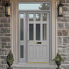 Exterior Victorian Blackwell 6L 3P Front Door with Single Sidelight and Transom - Customisable: Size, Colour, Glass and Sidelight Options