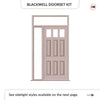 Exterior Victorian Blackwell 3L 6P Front Door with Single Sidelight and Transom - Customisable: Size, Colour, Glass and Sidelight Options