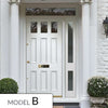 Exterior Victorian Blackwell 3L 6P Front Door with Single Sidelight and Transom - Customisable: Size, Colour, Glass and Sidelight Options