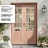 EXTERIOR Hemlock GTP 2 Panel Door Pair - Fit Your Own Glass