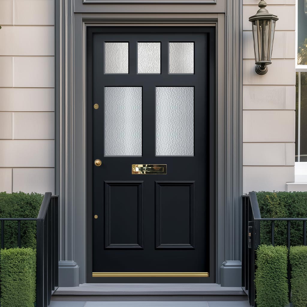 External Victorian Gaskell 5L 2P Front Door and Frame - Colour and Glass Options