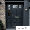 Exterior Victorian Bronte 1L 6P Front Door with Single Sidelight - Customisable: Size, Colour, Glass and Sidelight Options