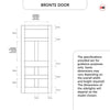 Exterior Victorian Bronte 1L 6P Front Door with Two Sidelights & Transom - Customisable: Size, Colour, Glass and Sidelight Options (Copy)