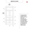 Exterior Victorian Bronte 1L 6P Front Door with Two Sidelights & Transom - Customisable: Size, Colour, Glass and Sidelight Options