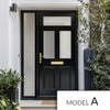 Exterior Victorian Nightingale Front Door with Single Sidelight - Customisable: Size, Colour, Glass and Sidelight Options