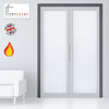 Double Fire Door Frame Kit in Stormy Grey Primed MDF - Suits Double Fire Doors