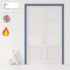 Double Fire Door Frame Kit in Heather Blue Primed MDF - Suits Double Fire Doors