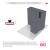 Double Fire Door Frame Kit in Stormy Grey Primed MDF - Suits Double Fire Doors