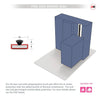 Made to Size Thruframe Interior Heather Blue Primed Door Lining Frame and Simple Architrave Set - Suits Double Fire Doors