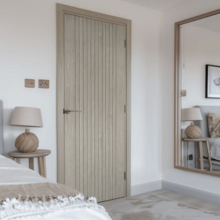 Image: Fire Internal Door - Sydney Light Grey Door - Laminated - Prefinished