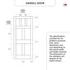 Exterior Victorian Gaskell 3L 4P Front Door and Frame - Colour and Glass Options