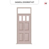 Exterior Victorian Gaskell 3L 4P Front Door with Transom - Customisable: Size, Colour, Glass Options