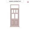 External Victorian Gaskell Front Door with Transom - Customisable: Size, Colour, Glass Options