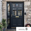 External Victorian Gaskell Front Door with Single Sidelight - Customisable: Size, Colour, Glass and Sidelight Options