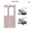 External Victorian Gaskell 5L 2P Front Door and Frame - Colour and Glass Options