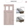 Exterior Victorian Gaskell 3L 4P Front Door with Two Sidelights - Customisable: Size, Colour, Glass and Sidelight Options