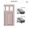 Exterior Victorian Gaskell 3L 4P Front Door and Frame - Colour and Glass Options