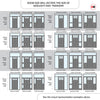 Exterior Victorian Gaskell 3L 4P Front Door with Two Sidelights & Transom - Customisable: Size, Colour, Glass and Sidelight Options