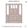 Exterior Victorian Gaskell 3L 4P Front Door with Two Sidelights - Customisable: Size, Colour, Glass and Sidelight Options