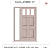 Exterior Victorian Gaskell 3L 4P Front Door with Single Sidelight - Customisable: Size, Colour, Glass and Sidelight Options