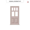 External Victorian Gaskell 5L 2P Front Door and Frame - Colour and Glass Options