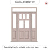 External Victorian Gaskell 5L 2P Front Door with Two Sidelights & Transom - Customisable: Size, Colour, Glass and Sidelight Options