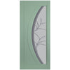 Gemini Chartwell Green Lightly Grained Internal PVC Door - Twilight Style Sandblasted Glass