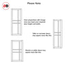 Sirius Tubular Stainless Steel Track & Solid Wood Door - Eco-Urban® Glasgow 6 Pane Door DD6314G - Clear Glass - 6 Colour Options