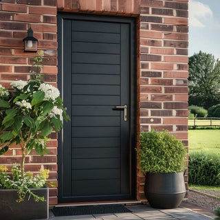 Image: Hayes Flush External Hardwood Front Door and Frame Set