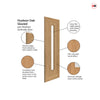 J B Kind Laminates Hudson Oak Coloured Internal Door Pair - Clear Glass - Prefinished