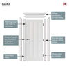 EasiKit Internal Door and Frame Kit - Idaho 3 Panel Internal Door - White Primed