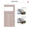 Exterior Victorian Nightingale 1L 4P Front Door with Transom - Customisable: Size, Colour, Glass Options