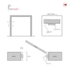 Made to Size Single Fire Door Frame and Simple Architrave Kit in Stormy Grey Primed MDF - Suits 30 Minute Fire Doors