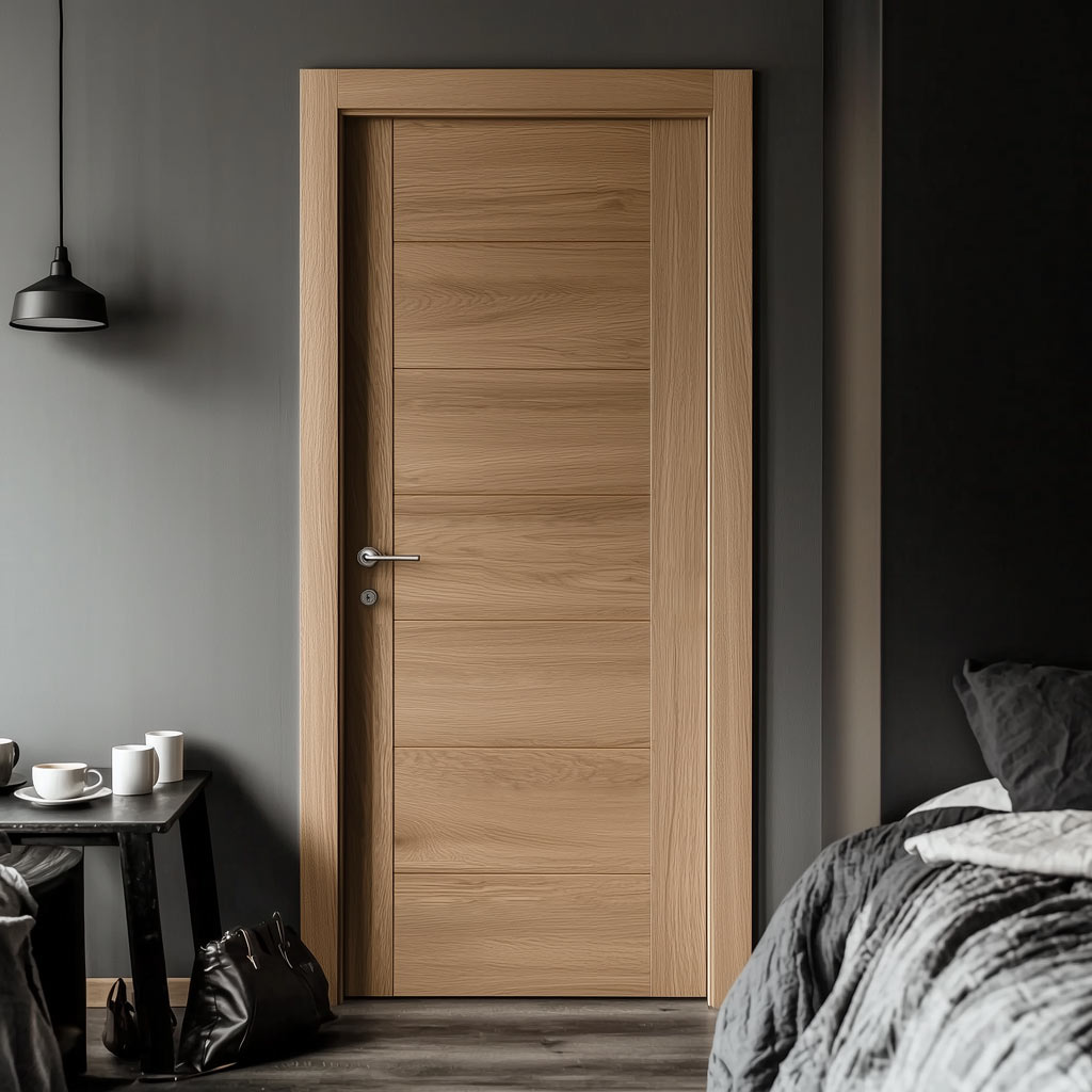 Carini 7 Panel Oak Flush Internal Door