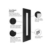 J B Kind Laminates Aria Black Glazed Internal Door - Clear Glass - Prefinished