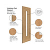 J B Kind Laminates Hudson Oak Coloured Door - Clear Glass - Prefinished