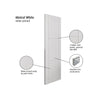 J B Kind White Contemporary Mistral Primed Flush Internal Door