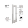 JBK White Classic Belton Primed Internal Door - Clear Glass