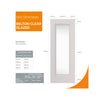 JBK White Classic Belton Primed Internal Door - Clear Glass